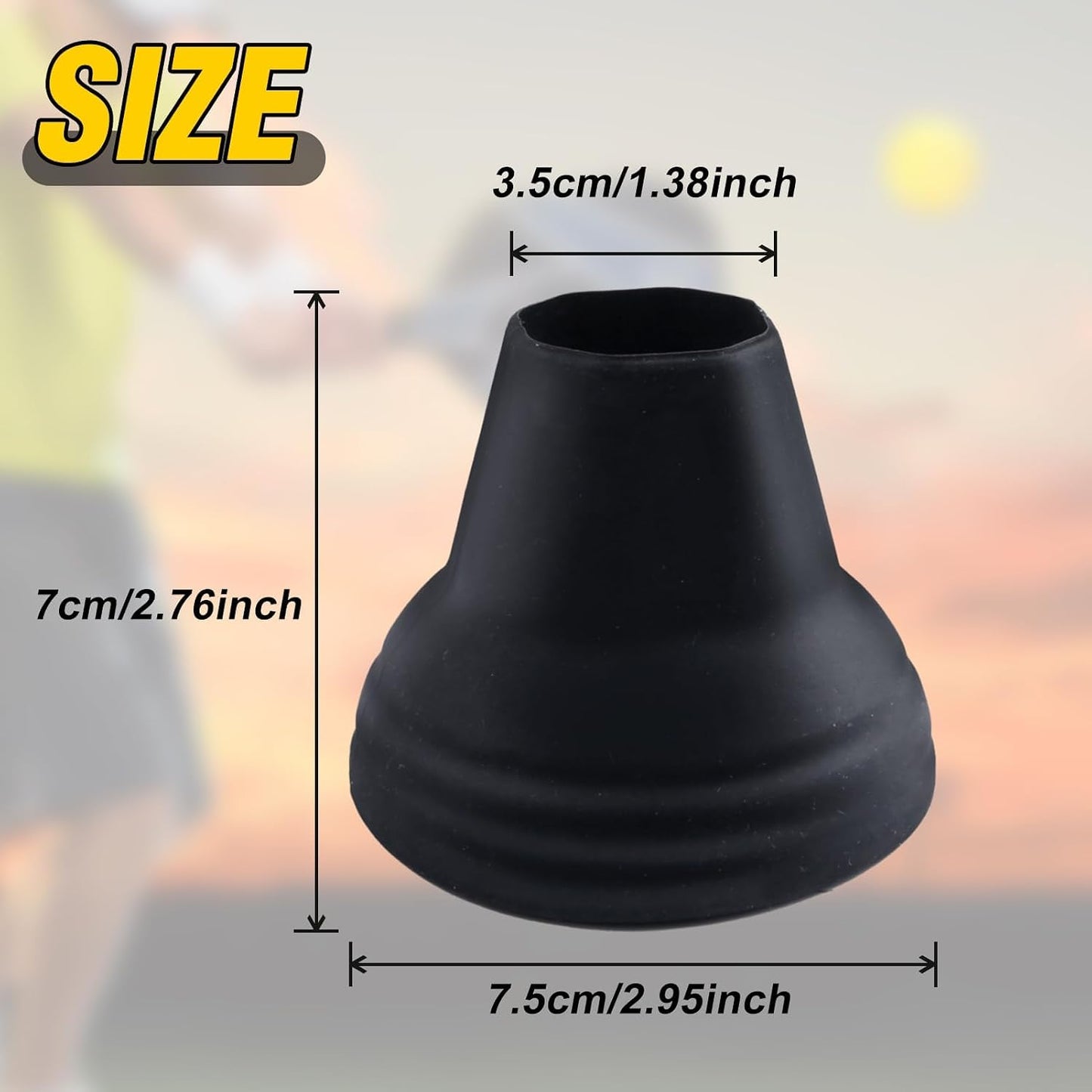2Pcs Pickleball Ball Retriever Silicone Pickleball Ball Picker Pickleball Grabber Universal Pickleball Upper Suction Cup Pickleball Accessories Fits All Standard Paddles