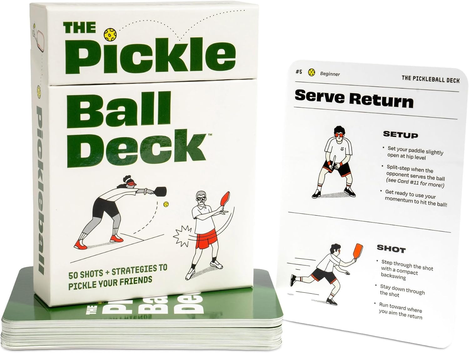 The Pickleball Deck | 50 Shots + Strategy Cards | Pickleball Gifts