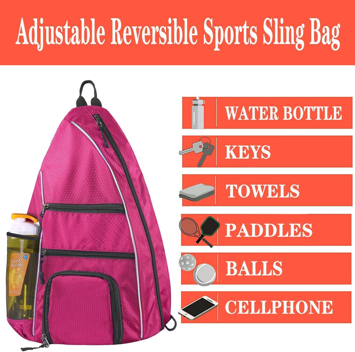 Pickleball Bag - Pickleball Bags for Women Men - Pickleball Backpack - Travel Pickleball Paddle Case, Pickle Ball Bag for Pickleball Paddle Tennis Racket, Protable Pickleball Sling Bag