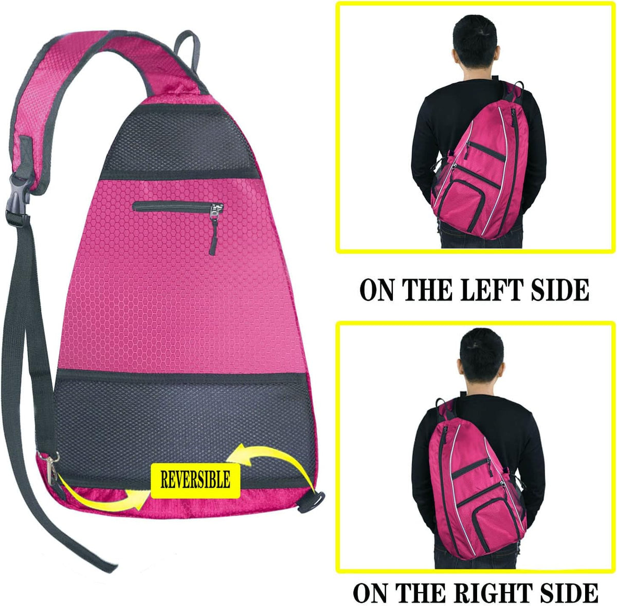 Pickleball Bag - Pickleball Bags for Women Men - Pickleball Backpack - Travel Pickleball Paddle Case, Pickle Ball Bag for Pickleball Paddle Tennis Racket, Protable Pickleball Sling Bag