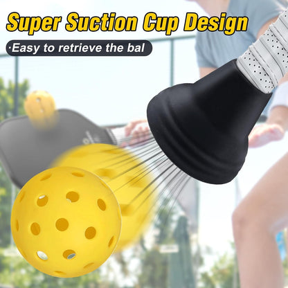 2Pcs Pickleball Ball Retriever Silicone Pickleball Ball Picker Pickleball Grabber Universal Pickleball Upper Suction Cup Pickleball Accessories Fits All Standard Paddles