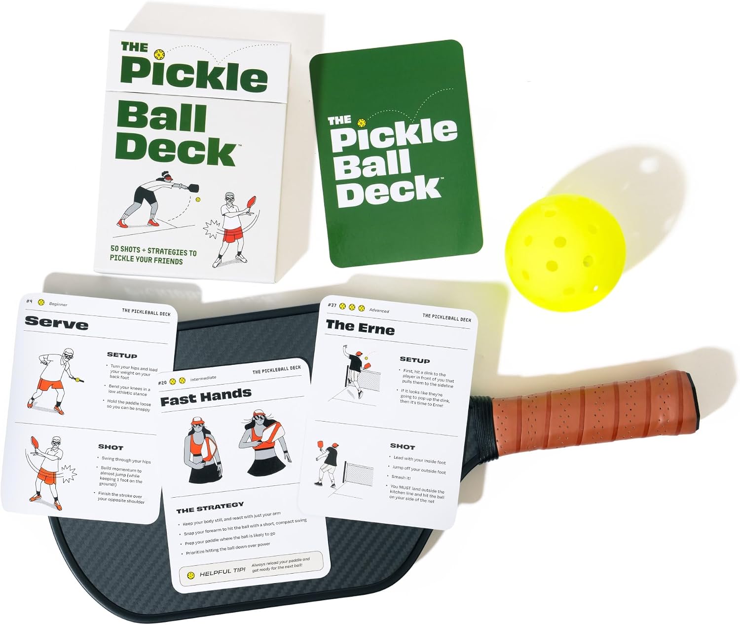 The Pickleball Deck | 50 Shots + Strategy Cards | Pickleball Gifts