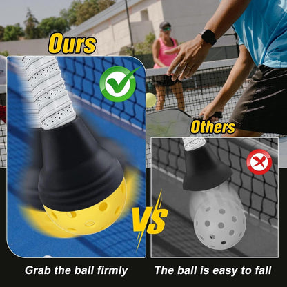 2Pcs Pickleball Ball Retriever Silicone Pickleball Ball Picker Pickleball Grabber Universal Pickleball Upper Suction Cup Pickleball Accessories Fits All Standard Paddles
