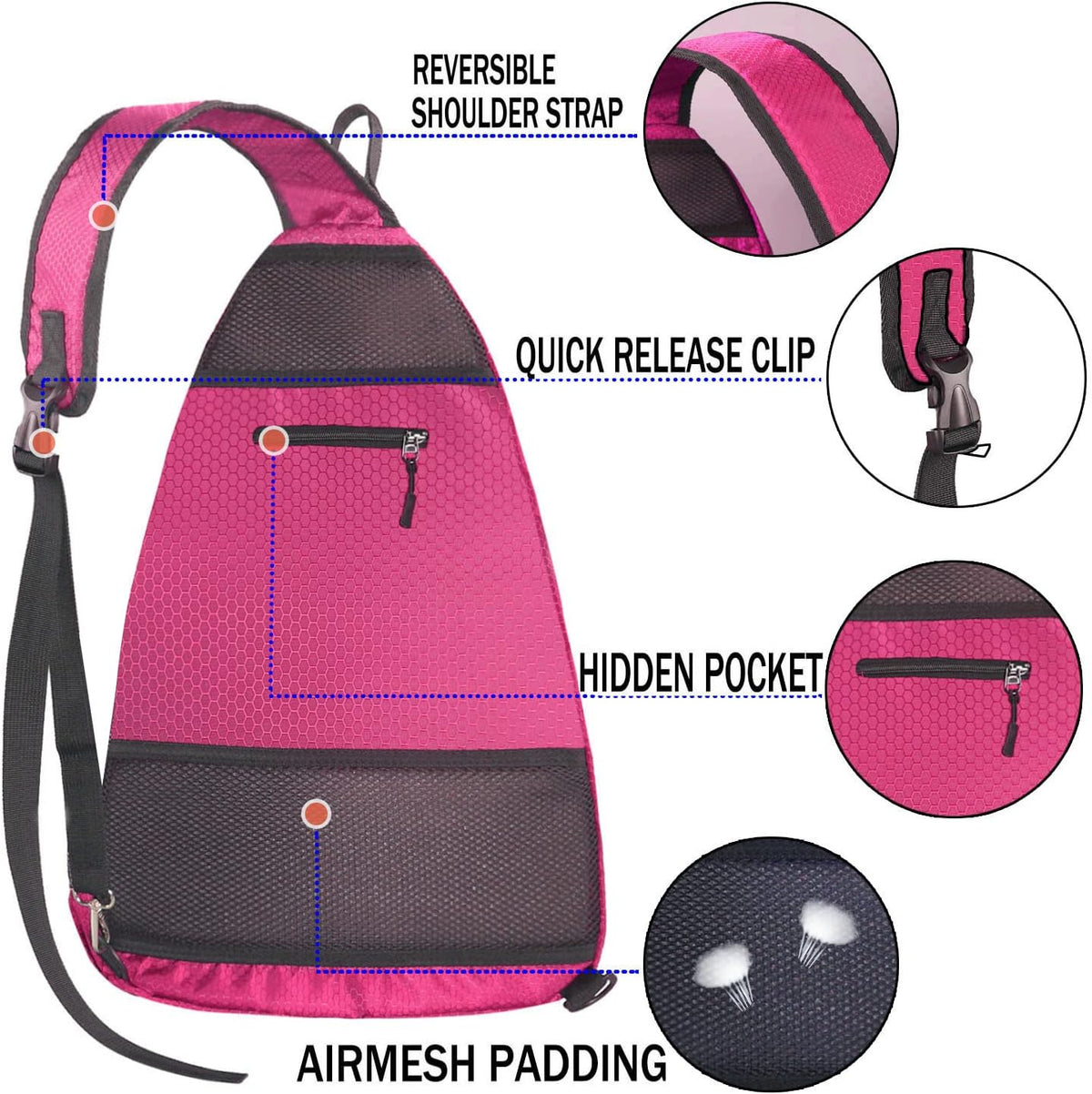 Pickleball Bag - Pickleball Bags for Women Men - Pickleball Backpack - Travel Pickleball Paddle Case, Pickle Ball Bag for Pickleball Paddle Tennis Racket, Protable Pickleball Sling Bag