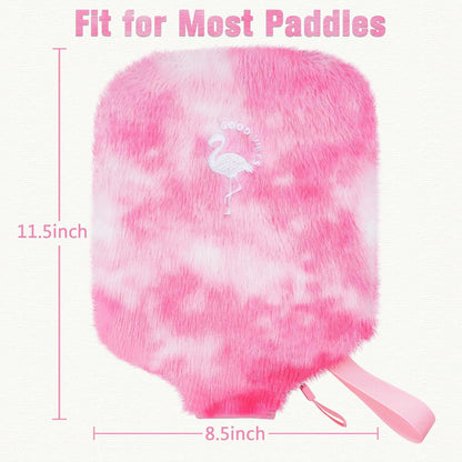 Pickleball Paddle Cover, Pickleball Paddle Case, Pickleball Paddle Covers for Paddle Protect, Bear Flamingo Pickleball Cover with Zipper, Pickleball Gift