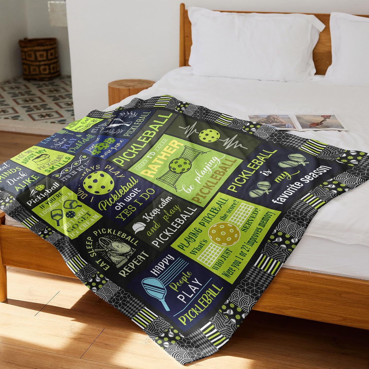 Pickleball Gifts Blanket, Pickleball Gifts for Women/Men, Gifts for Pickleball Lovers, Funny Pickleball Gift, Pickleball Accessories, Pickleball Decoration Throw 50" X 60"