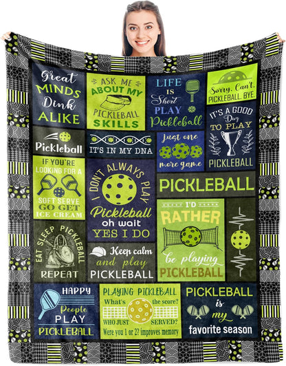 Pickleball Gifts Blanket, Pickleball Gifts for Women/Men, Gifts for Pickleball Lovers, Funny Pickleball Gift, Pickleball Accessories, Pickleball Decoration Throw 50" X 60"