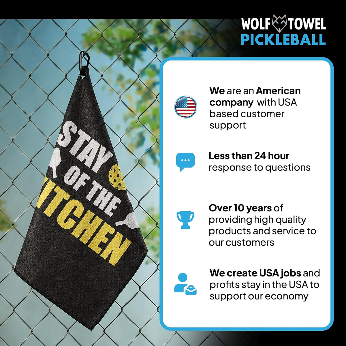 Pickleball Towel | Pickleball Gifts | Stay Out of the Kitchen | Sport Towel | Retirement Gift