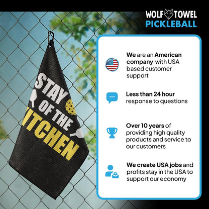 Pickleball Towel | Pickleball Gifts | Stay Out of the Kitchen | Sport Towel | Retirement Gift